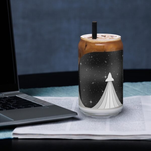 Copo em formato de lata RFB | Logo Cinza e Céu Estrelado