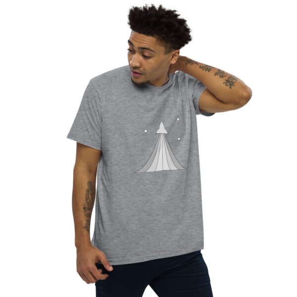 Camiseta justa masculina Branca/Cinza | RFB | The Rocket Cinza - Imagem 4