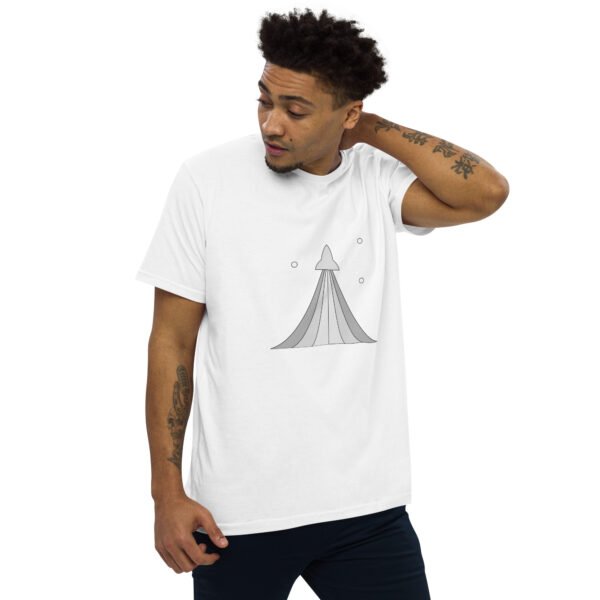 Camiseta justa masculina Branca/Cinza | RFB | The Rocket Cinza - Imagem 3
