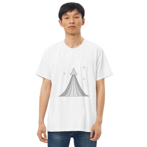 Camiseta justa masculina Branca/Cinza | RFB | The Rocket Cinza - Imagem 2