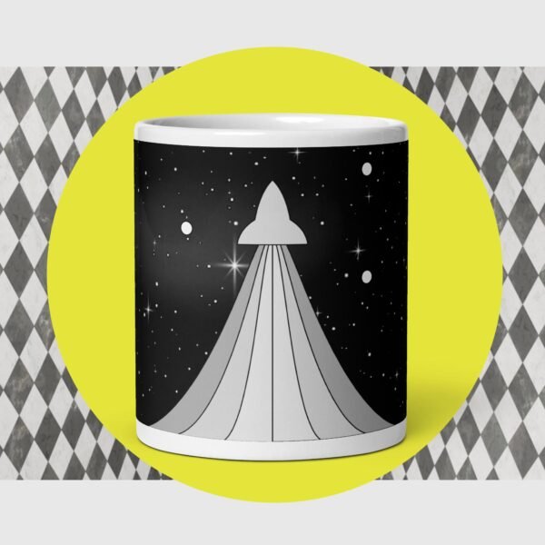 Caneca Branca RFB | Logo Cinza e Céu Estrelado